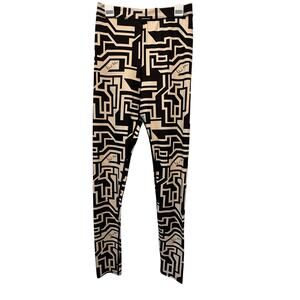 Richard Allan x H&M Black & Ivory Geometric Print Leggings – Size S ArtcoreStyle